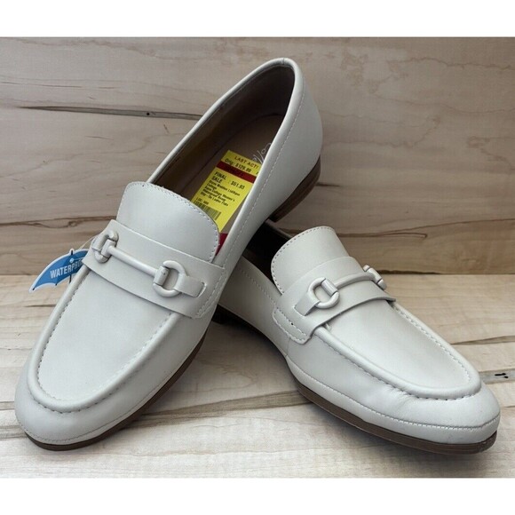 Aqua College Women's Waterproof Bossy Slip-on Loafer Flats Bone Leather Size 8M - Picture 2 of 4